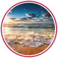 آموزش منظره ساحل و دریا(نور)